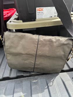 Green Canvas Messenger Bag with Shoulder Strap