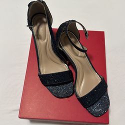 Zapatillas azul marino con glitter