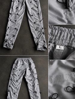 Fearless Gray Nylon Cargo Pants Size L