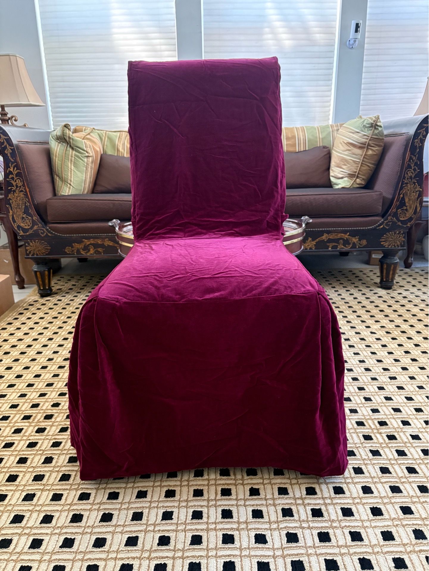 Red chair covers for dining room chairs