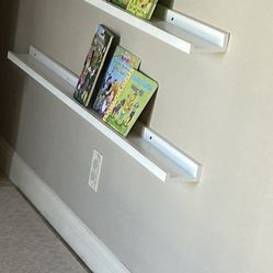 Set Of Two Wall Book Shelves 