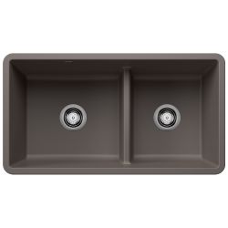 443117 Precis Silgranit Kitchen Sink with 1.75 in. Low Divide - Volcano Gray