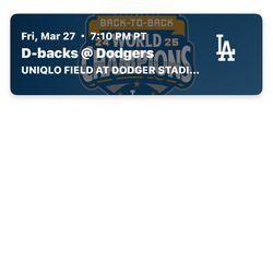 Dodgers World Series Ring Ceremony Tickets