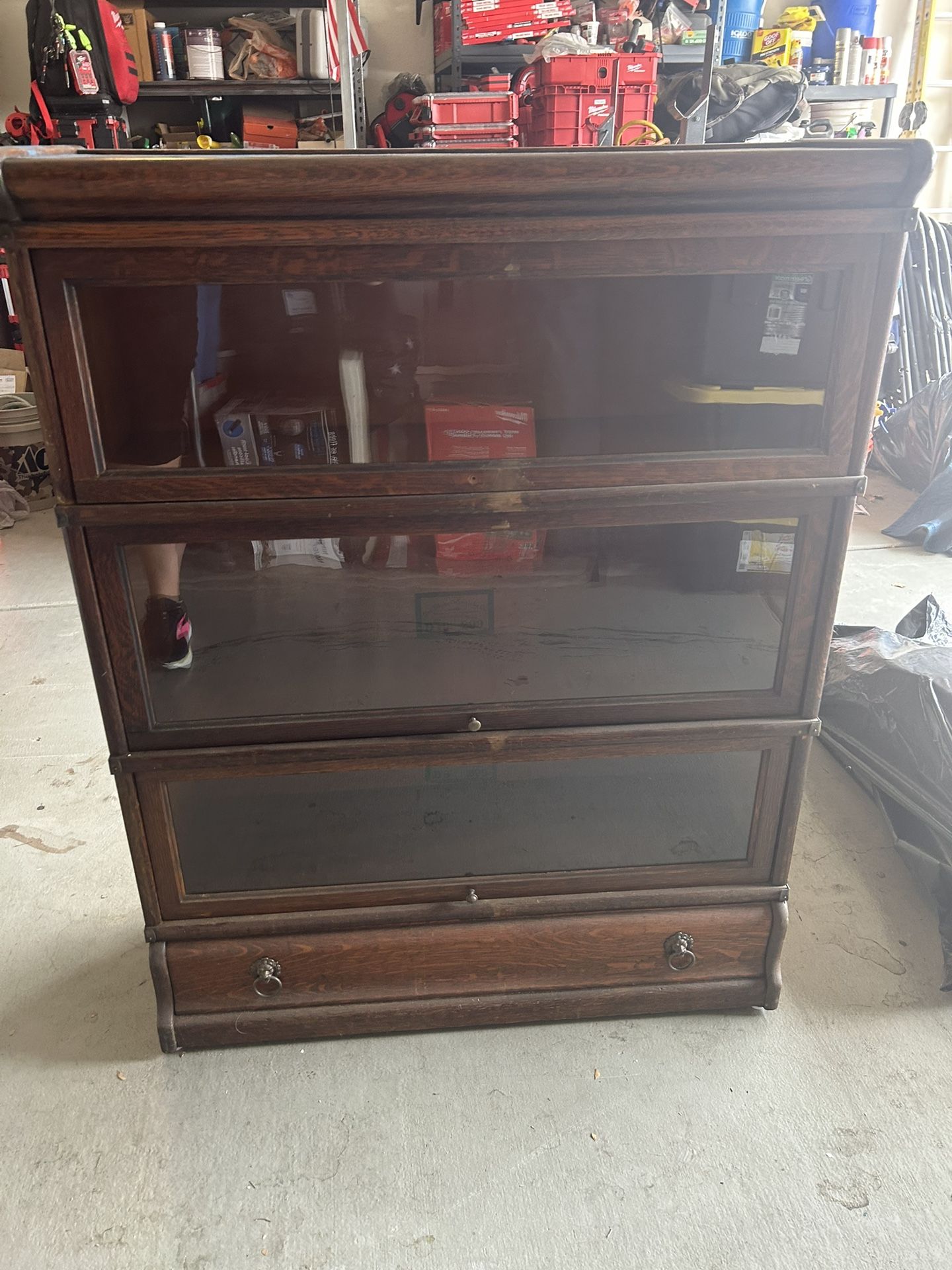 Antique Globe-Wernicke Barrister Bookcase – Tiger Oak – Original Glass