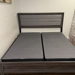 King Size Bed Frame With Box For Mattress 
