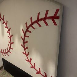 Twin Headboard Baseball Stitch Leather