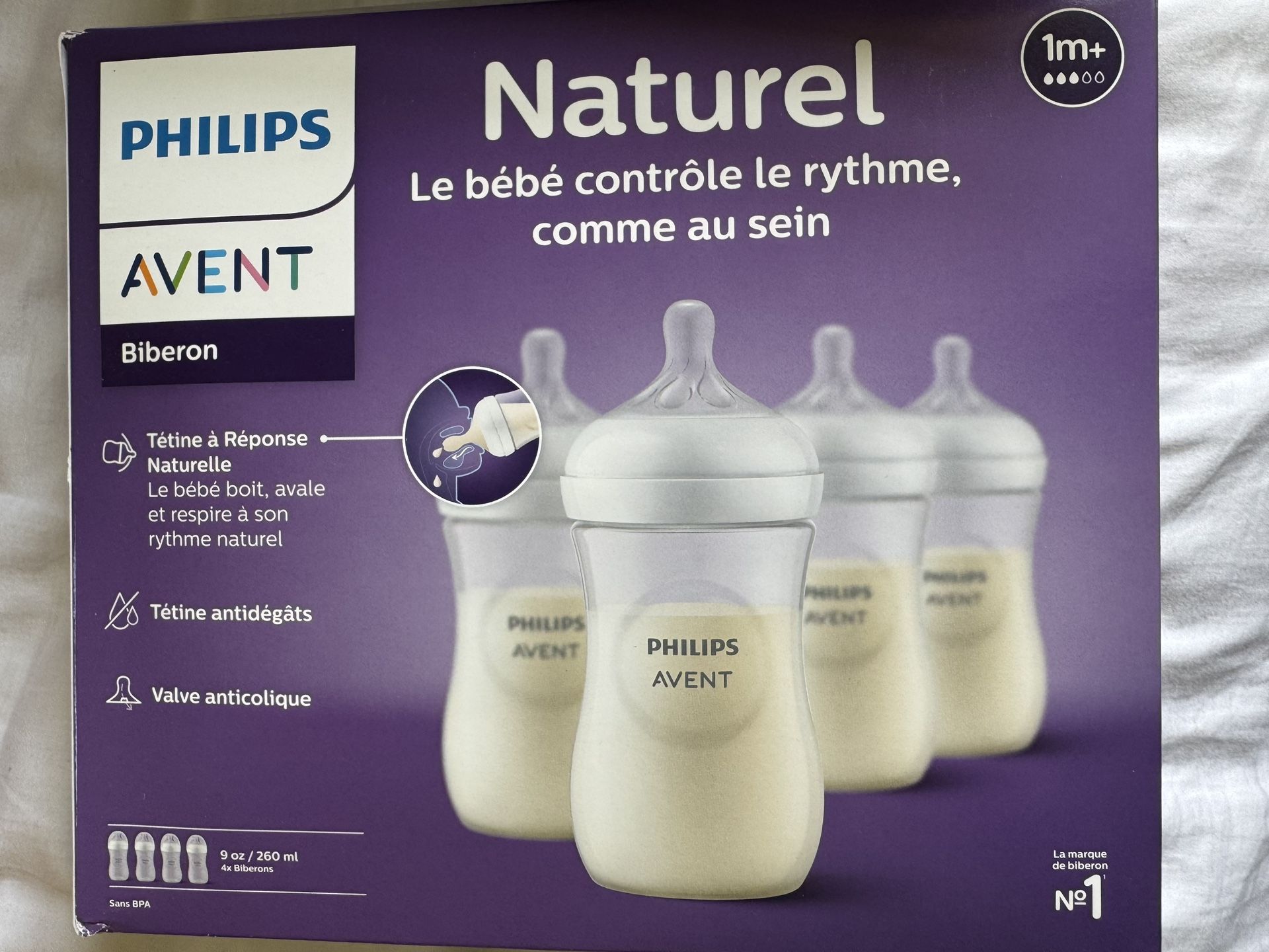 Philips Avent Natural Baby Bottles with Natural Response Nipples