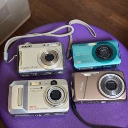 Bunch of digital cameras, Sony Olympus Kodak Casio