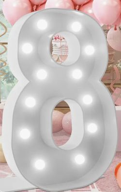 Number 8 Marquee 4Ft