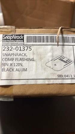 SnapNRack Comp Flashing 9x12 Black Aluminum