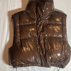 Brown Puffer Vest