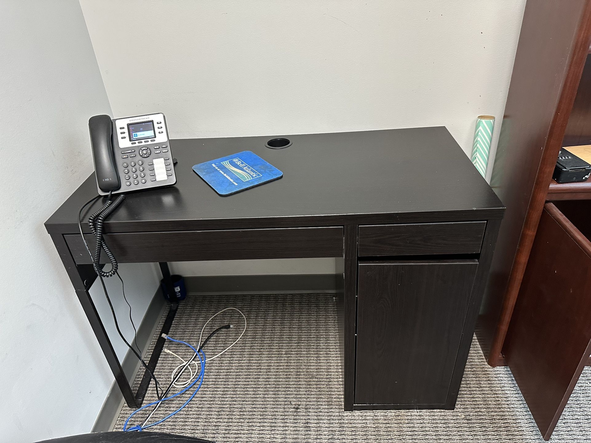 Black small desk