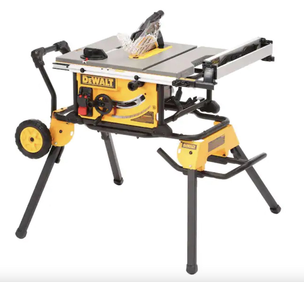 Dewalt 15 Amp Corded 10 in. Job Site Table Saw with Rolling Stand 