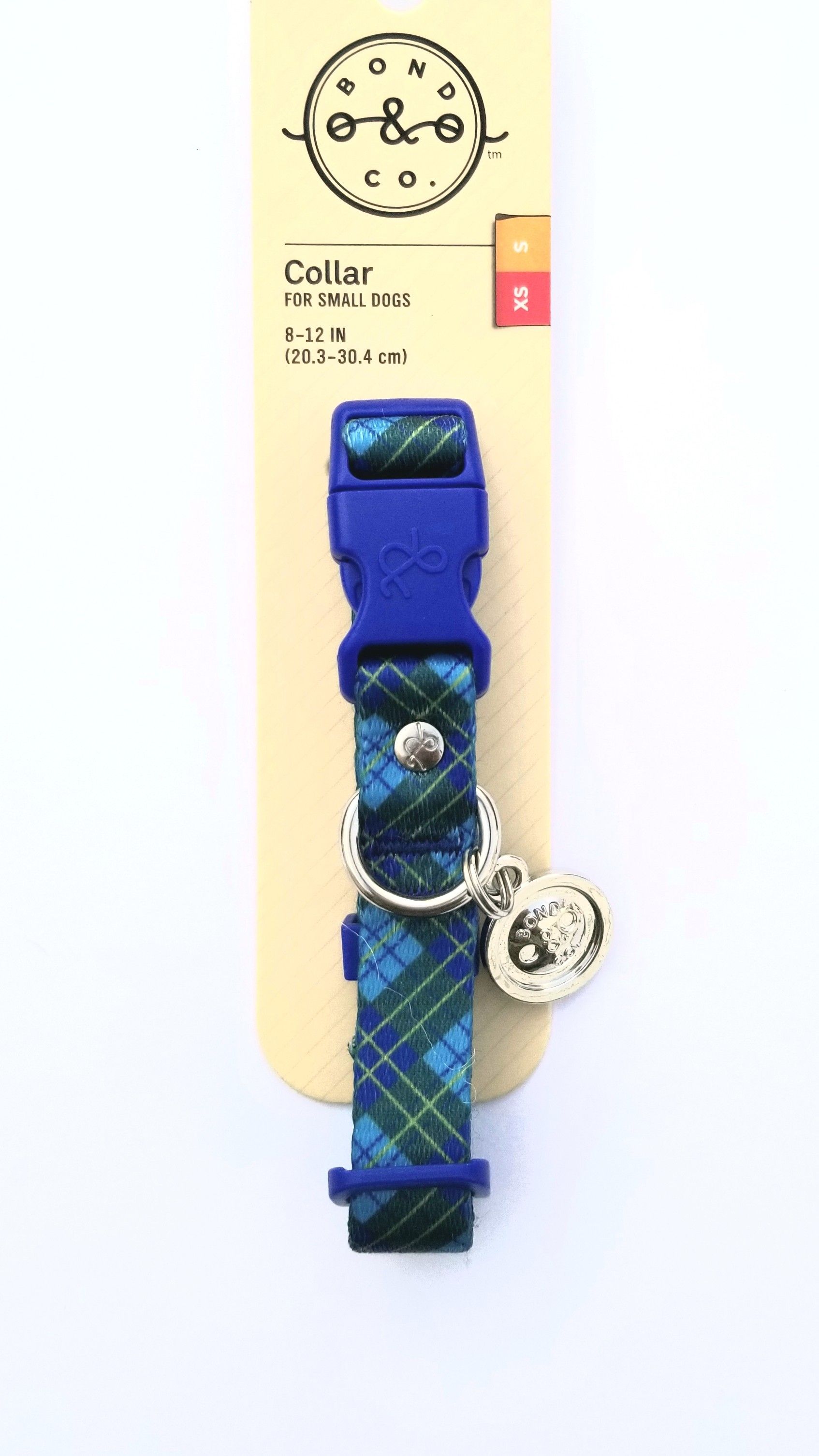 Dog Collar - Blue Plaid - XXS