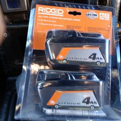 Ridgid 2-pack 4 Ah Batteries