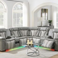 Power Recliner Sectional 