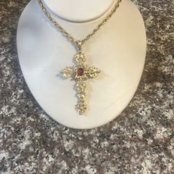 Vintage gold Tone Avon Cross