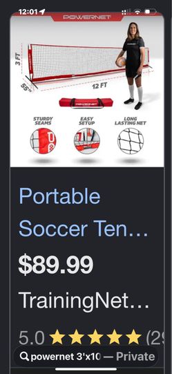 Portable sports training net