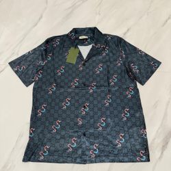 GG  Button Sleeve Shirt Silk Fabric Any Colors 