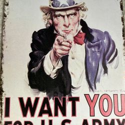 I Want You Us Army Sign