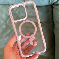 OtterBox - Defender Series Pro XT Hard Shell for MagSafe for Apple iPhone 15 Pro - Mountain Frost Pink