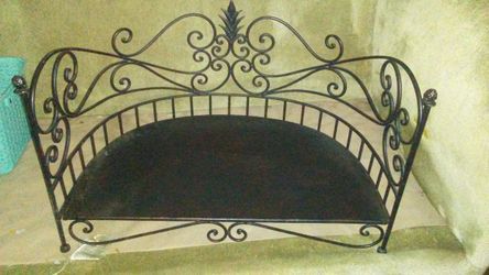 Wrought iron dog bed. Fits small to medium dog. Rare piece. Pick up only