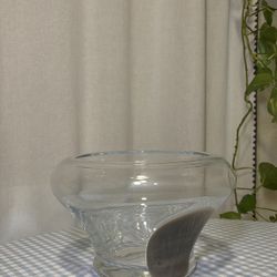 Glass Bowl w/ Grey detail 