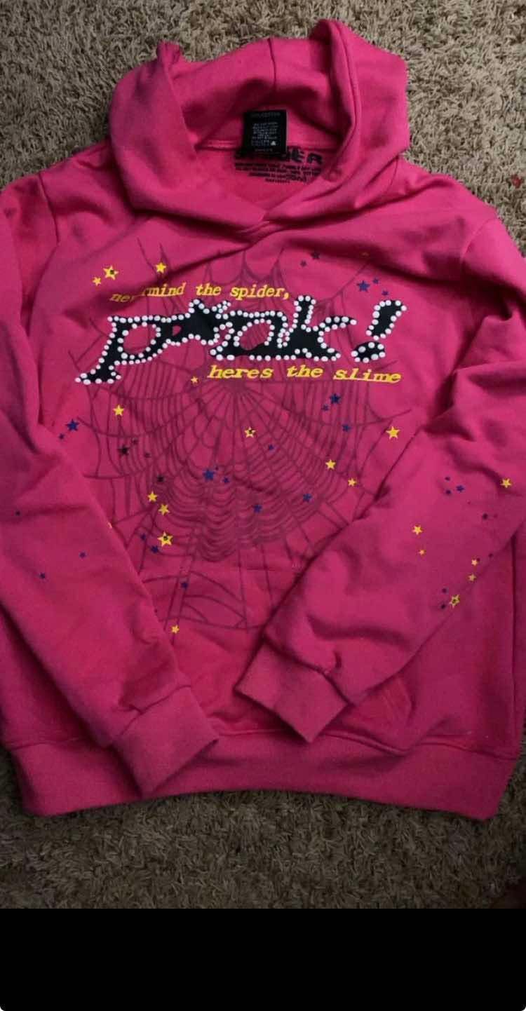 Pink Spider Hoodie Pink