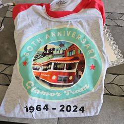 Universal Studios Tram 60th Anniversary T-shirt New