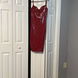 Red Leather Dress 