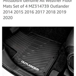 8pc-Mitsubishi Outlander Original Weather Tec Mats 4pc And Original Rugs 4pc