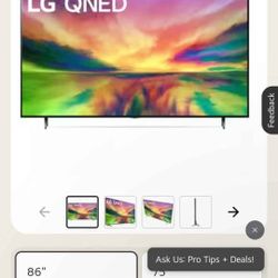 LG 86 QNED80 Ura Series 4k UHD 