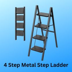 New, 4-Step Metal Step Ladder