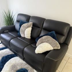 Sofá Reclinable De Cuero Con Masajes 