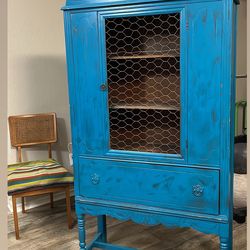 200 firm distressed vintage cabinet