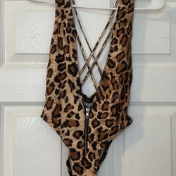 Cheetah Print 1-Piece Bikini(S)