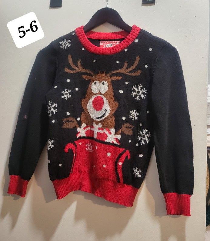 Boy's Christmas Ugly Sweater Size 5-6