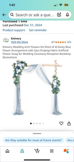 Dusty Blue Arch Floral