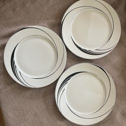 12 Piece Set Of Block China WHITE PEARL