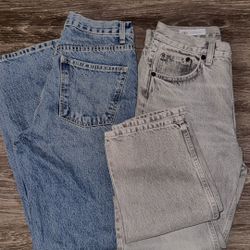 Zara Jeans Mid Rise Straight Leg