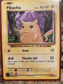 Pikachu card