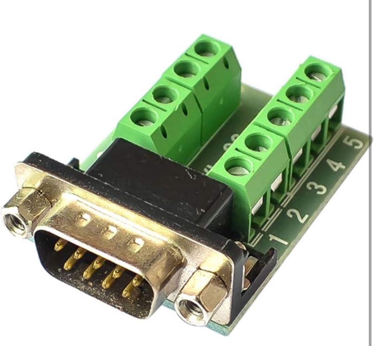 HiLetgo 2pcs DB9 Male Adapter RS232 to Terminal RS232