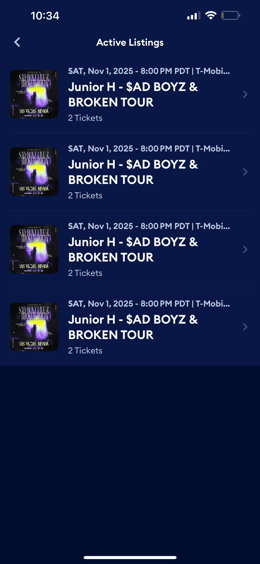 junior h tickets