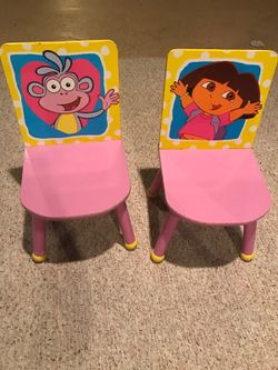 Dora and Boots wood play chairs