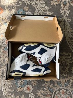 Air Jordan 6 Olympic White Navy Sneakers,  Air Jordan 1, Air Force 1, Converse, Awake NY (size 9.5-10.5)