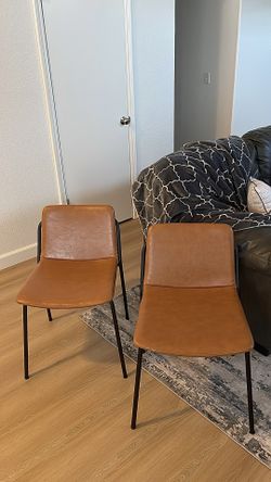 Faux Leather Chairs (2)