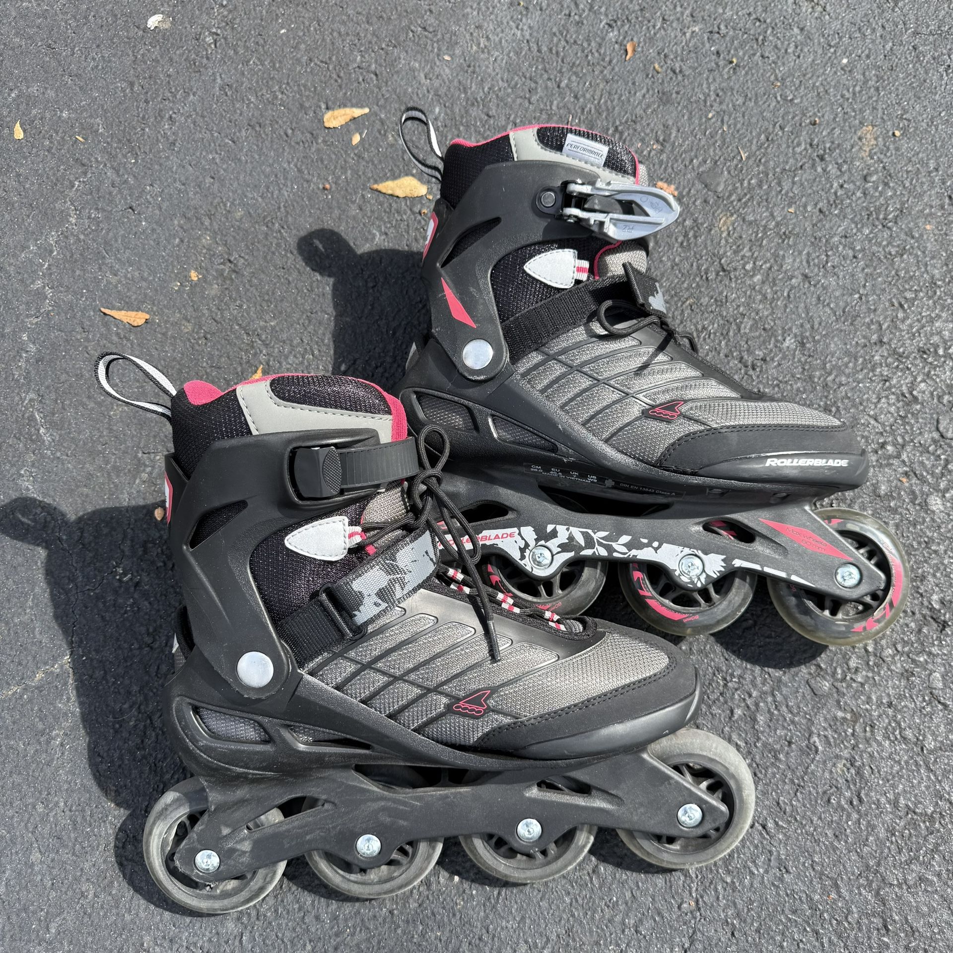 Zetrablade Roller Skates Inline Skates Women’s Sz 9 Black and Pink