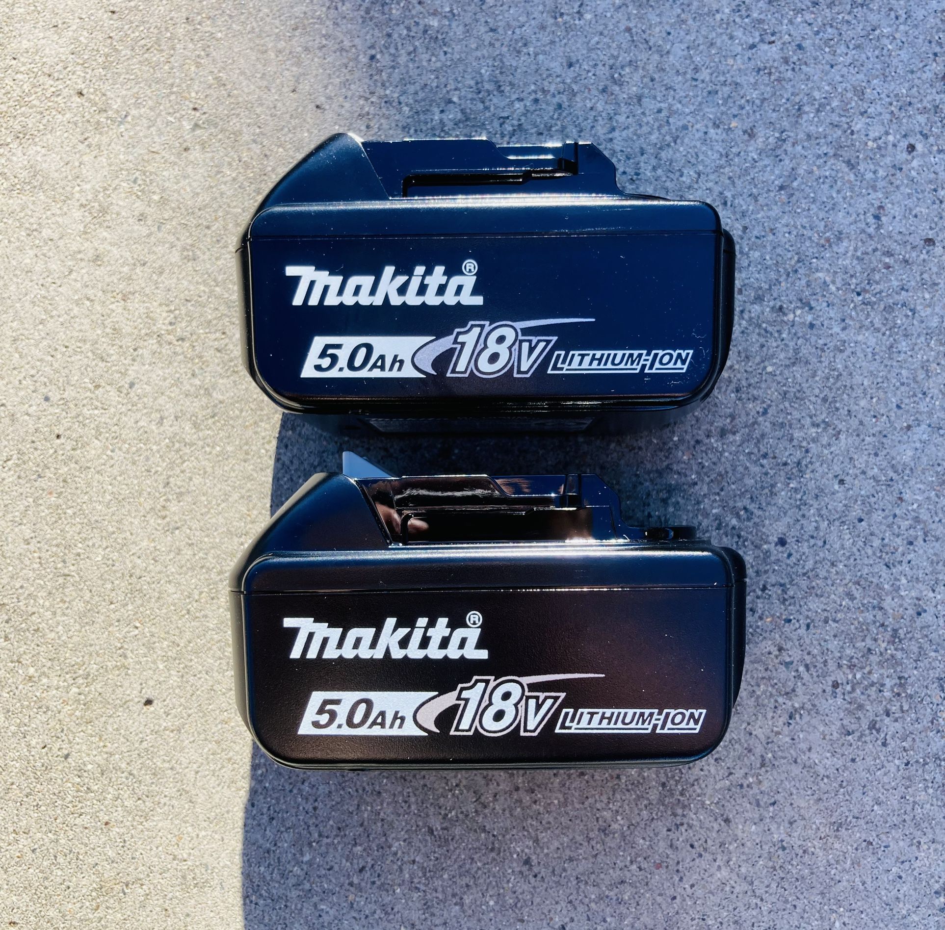 Two Makita LXT 18v 5.0 Batteries