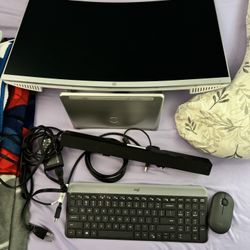  HP Curved Monitor With Accessories 