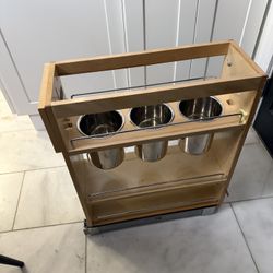 Rev-A-Shelf 8" Pull Out Storage Organizer for Base Kitchen Cabinets w/ Soft-Close